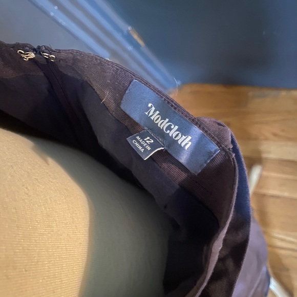 Modcloth NWOT Ready to Ruffle Dress | 12 | Navy - Picture 3 of 5